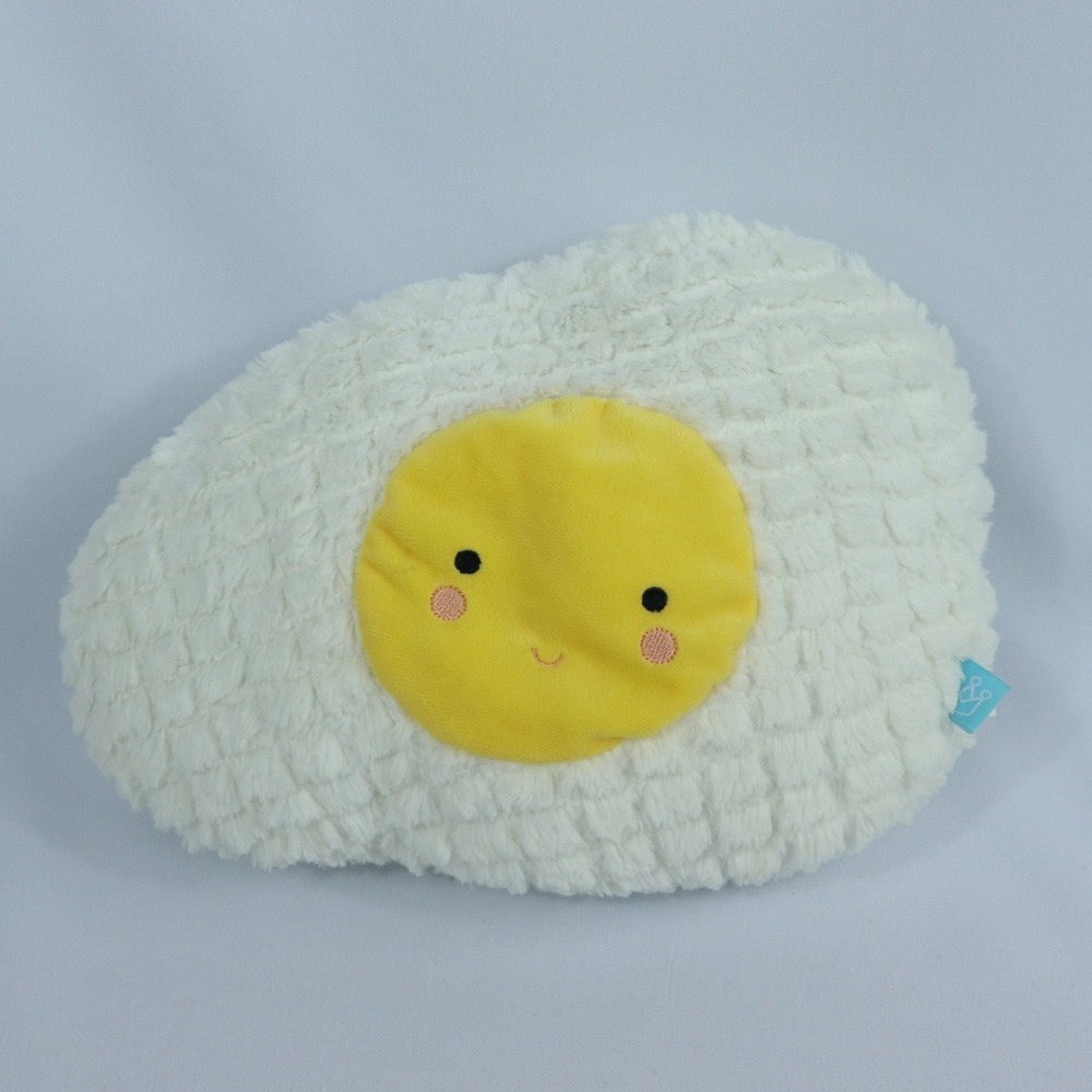 Manhattan Toy Company 2018 Fluffy Fuzzy Fried Egg Food Plush Stuffed Toy 14"